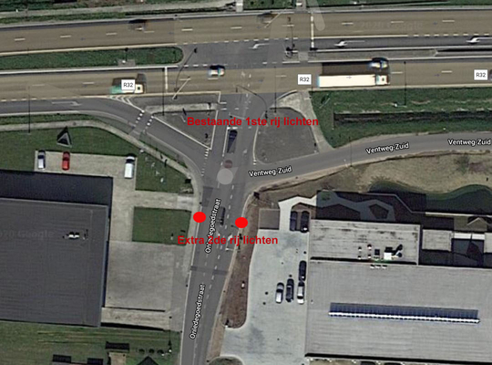 Helicopterzicht kruispunt Beveren-Rijksweg Helicopterzicht kruispunt Beveren-Rijksweg